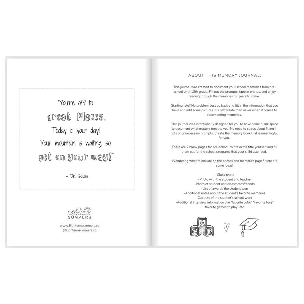 ABC School Memory Journal