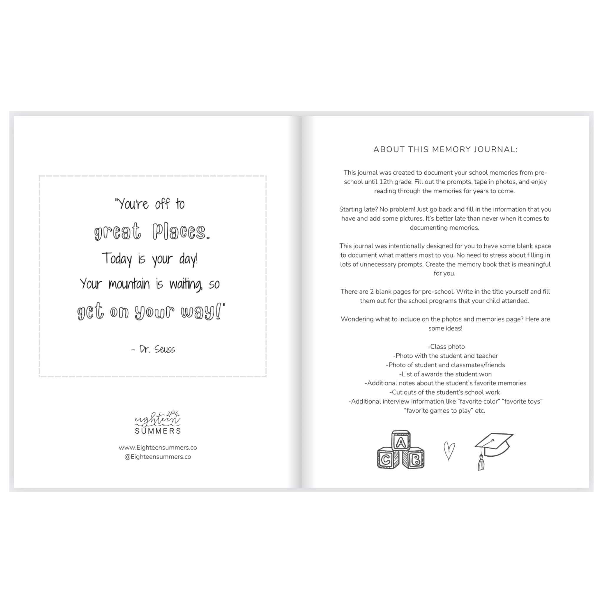 ABC School Memory Journal