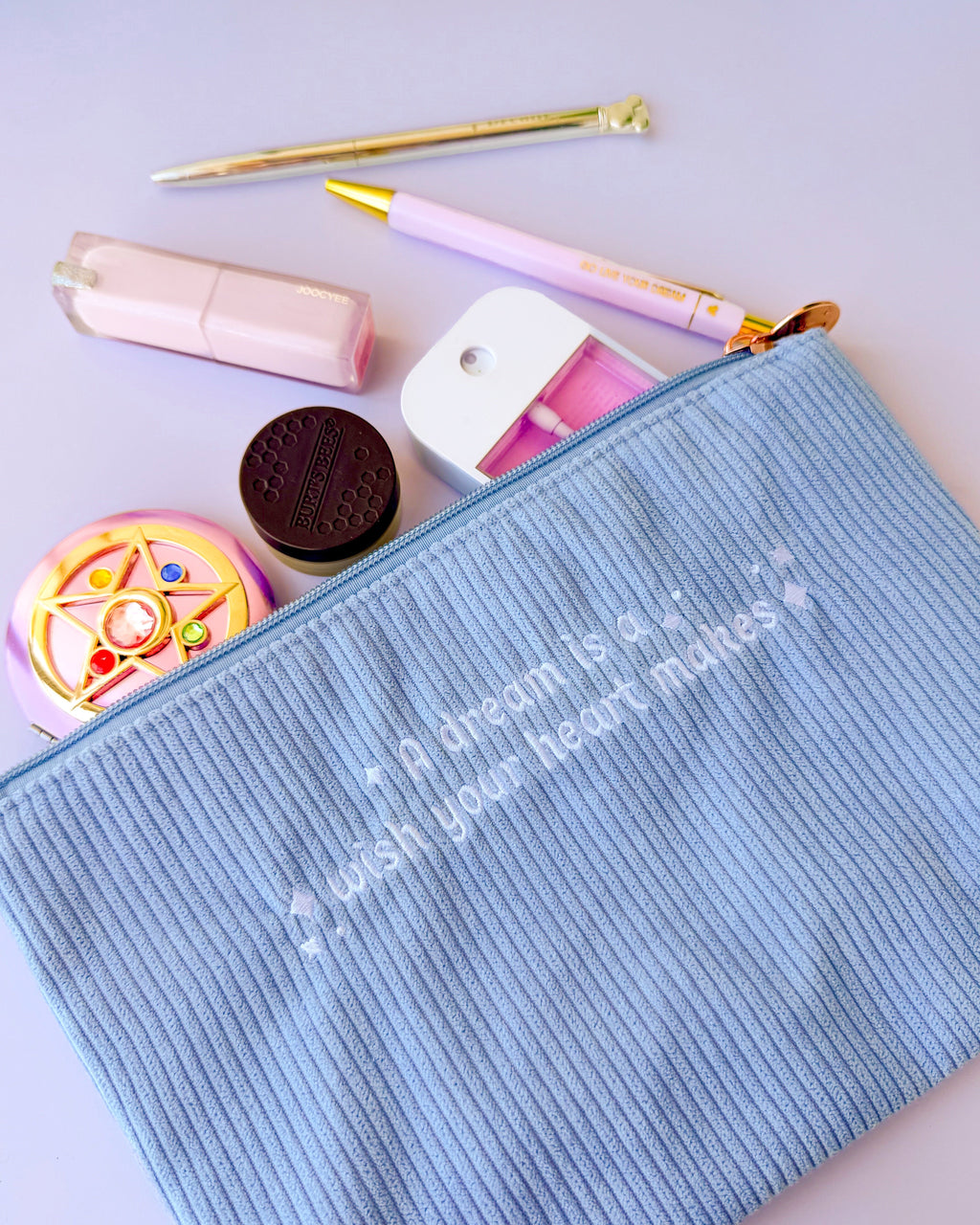 A Dream Is A Wish Your Heart Makes Corduroy Pouch